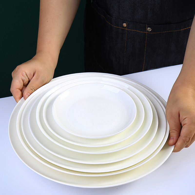 Sample Customization Wholesale Custom Logo Dinner Ware Pattern Fine Bone China Ceramic White Plate Dish