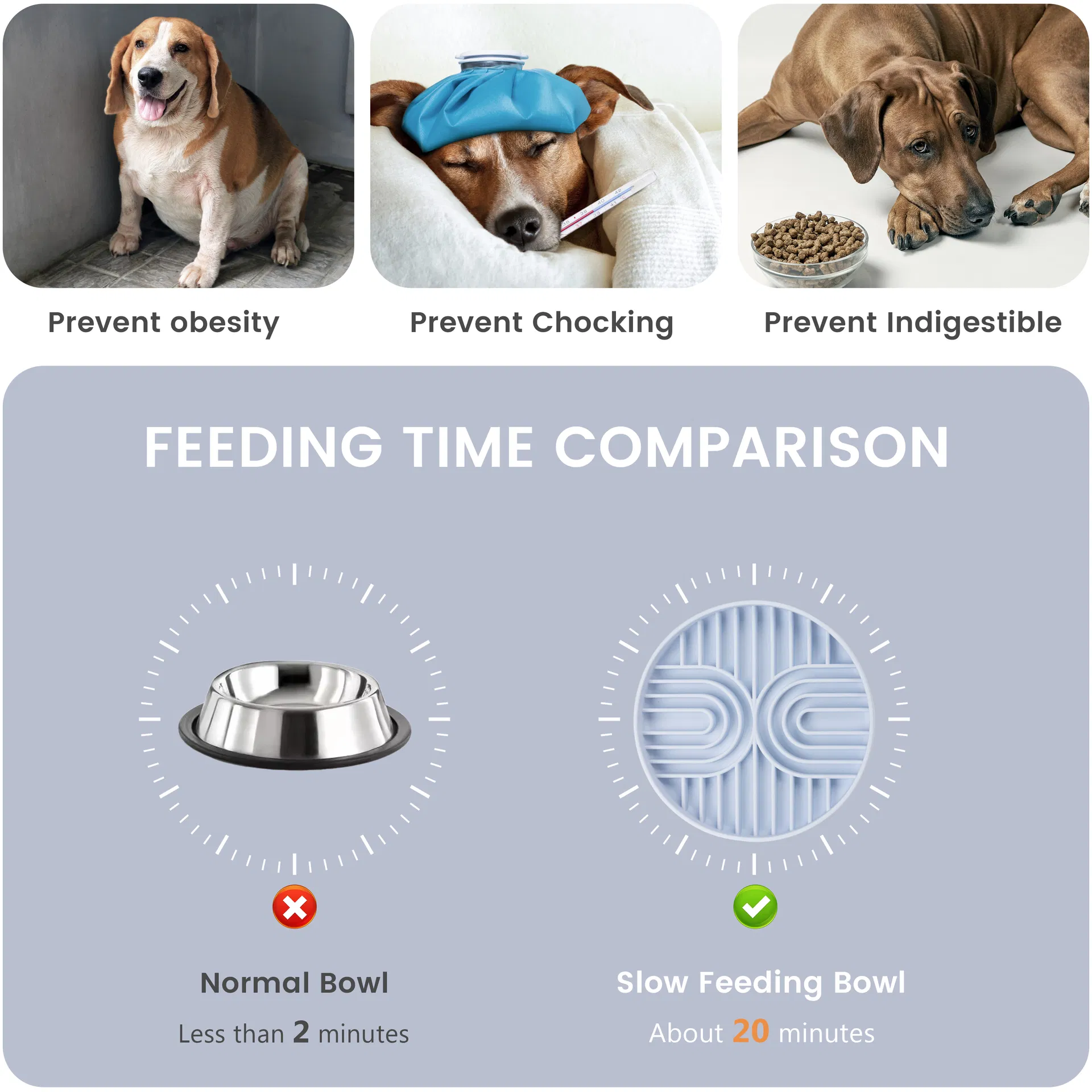 Silicone Pet Slow Feeder Bowl 100% Food Grade Silicone BPA Free Dogs and Cats