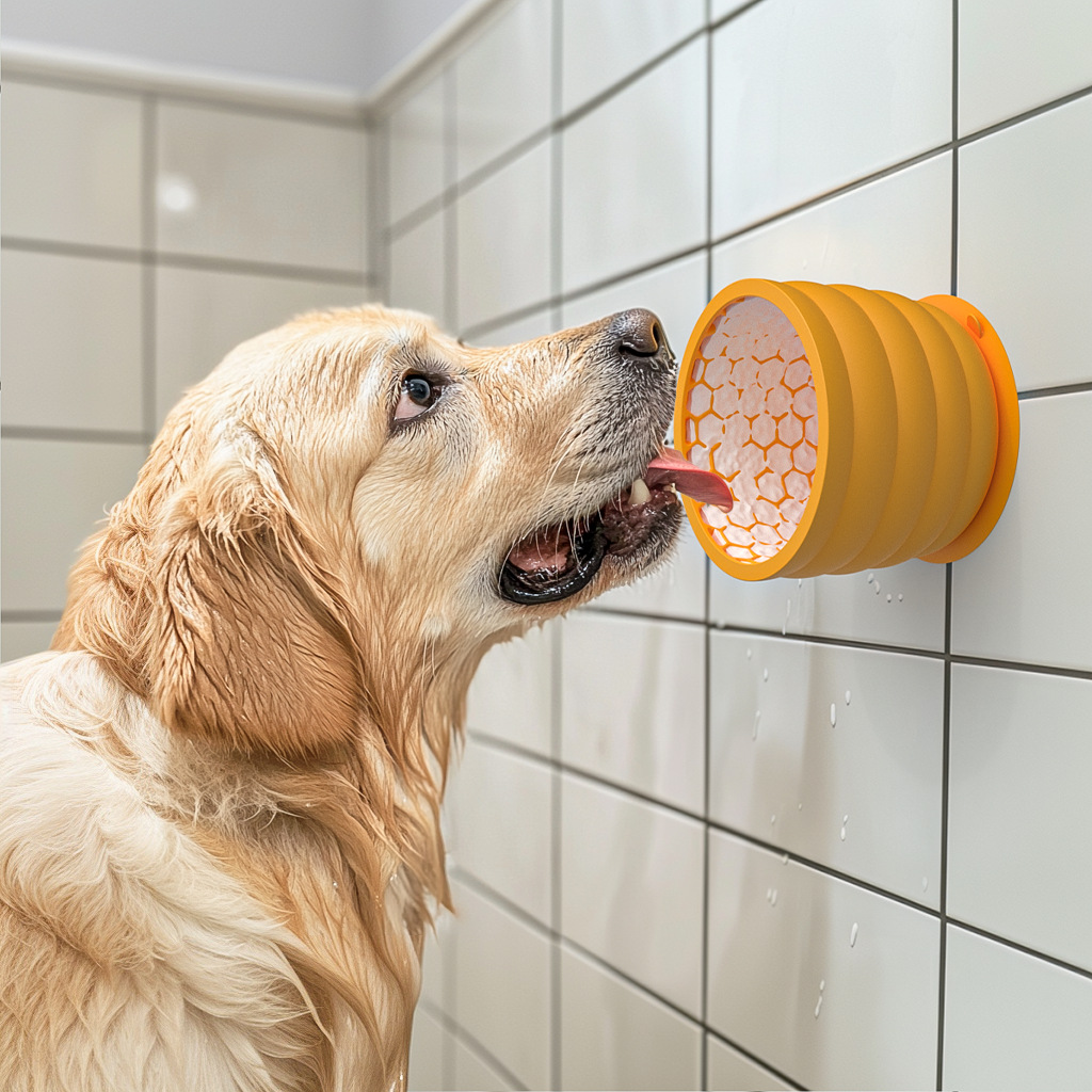 Dog Portable Automatic Slow Feeder Bowl Anti-Choking with Non-Slip Bottom to Prevent Spilling Silicone Material