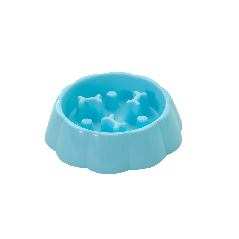 Eco-Friendly Lightweight Plastic Dog Slow Feeding Anti-Choking Bowl for Small &amp; Medium Puppies-Travel-Friendly