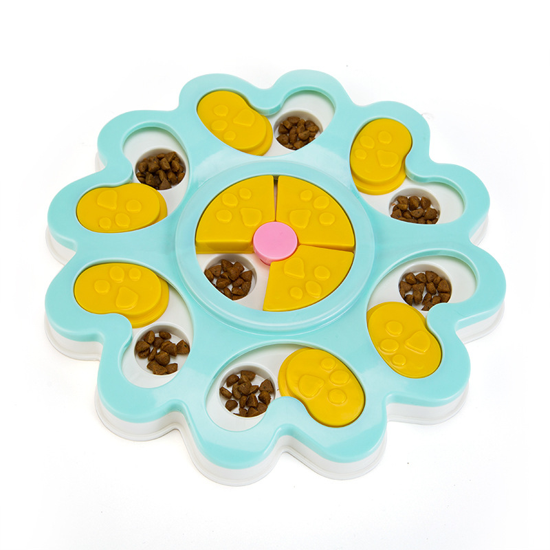 Wholesale Interactive Plastic Dog Cat Training Puzzle Intelligence Toy Slow Puzzle Feeder Bowl Game Toy