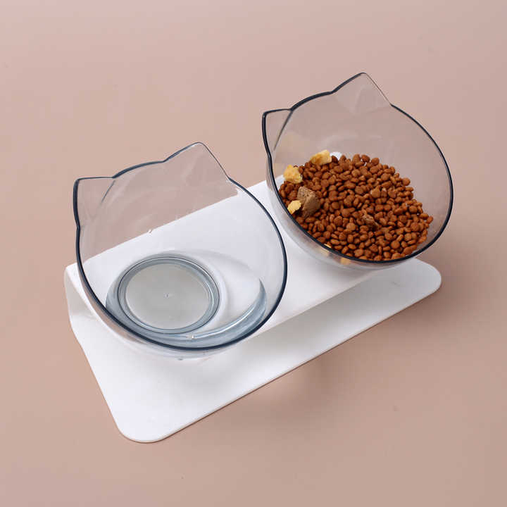 Stylish Tilted Cat Bowl for Easy Feeding and Comfort
