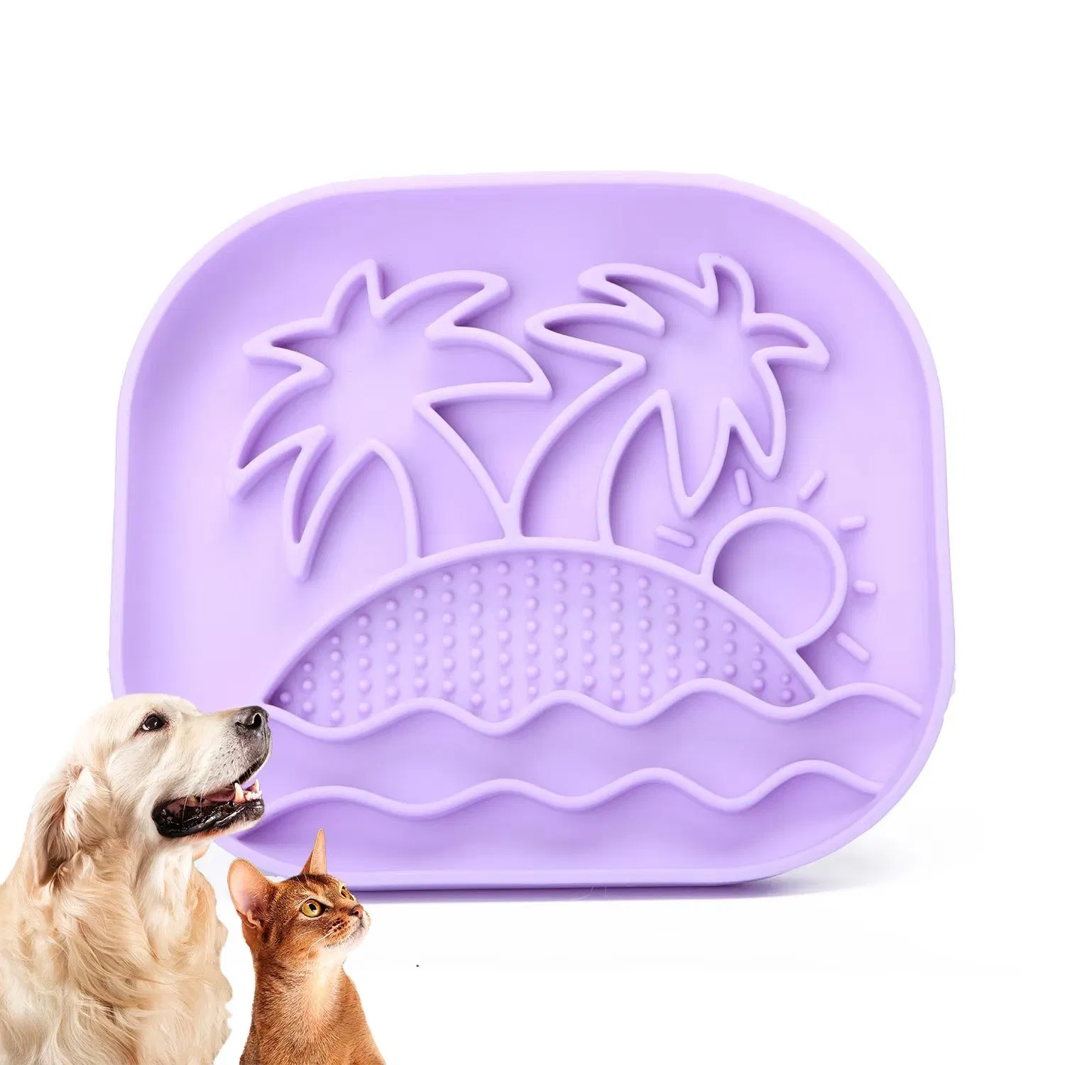 Silicone Slow Feeder for Pet 100% Food Grade BPA Free Coconut Tree Style