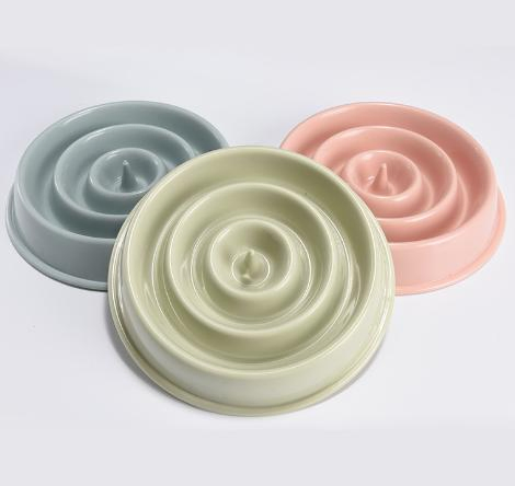 Hot Selling Food Grade Plastic Pet Cat Feeding Eating Feeders Non-Slip Slow Eat Bowl Luxury Design Slow Feeder Dog Bowl