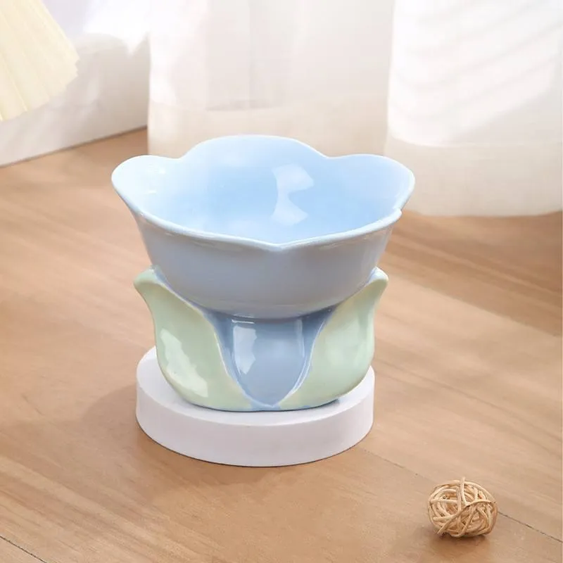 Pet Slow Feeder Mat Ceramic Pet Feeder Bowl Colors