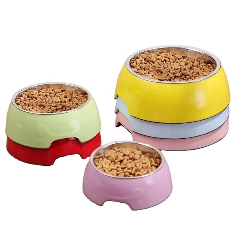 Wholesale Custom Stainless Steel Melamine Pet No Spill Dog Cat Food Bowl Slow Eating