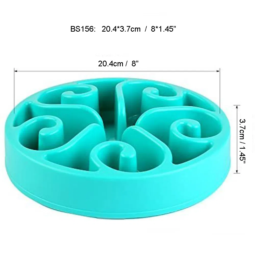 Plastic Non-Slip Dog Feeder Slow Eating Pet Bowl Eco-Friendly Durable Non-Toxic Preventing Choking Healthy Design Bowl for Dog Pet Slow Feeder