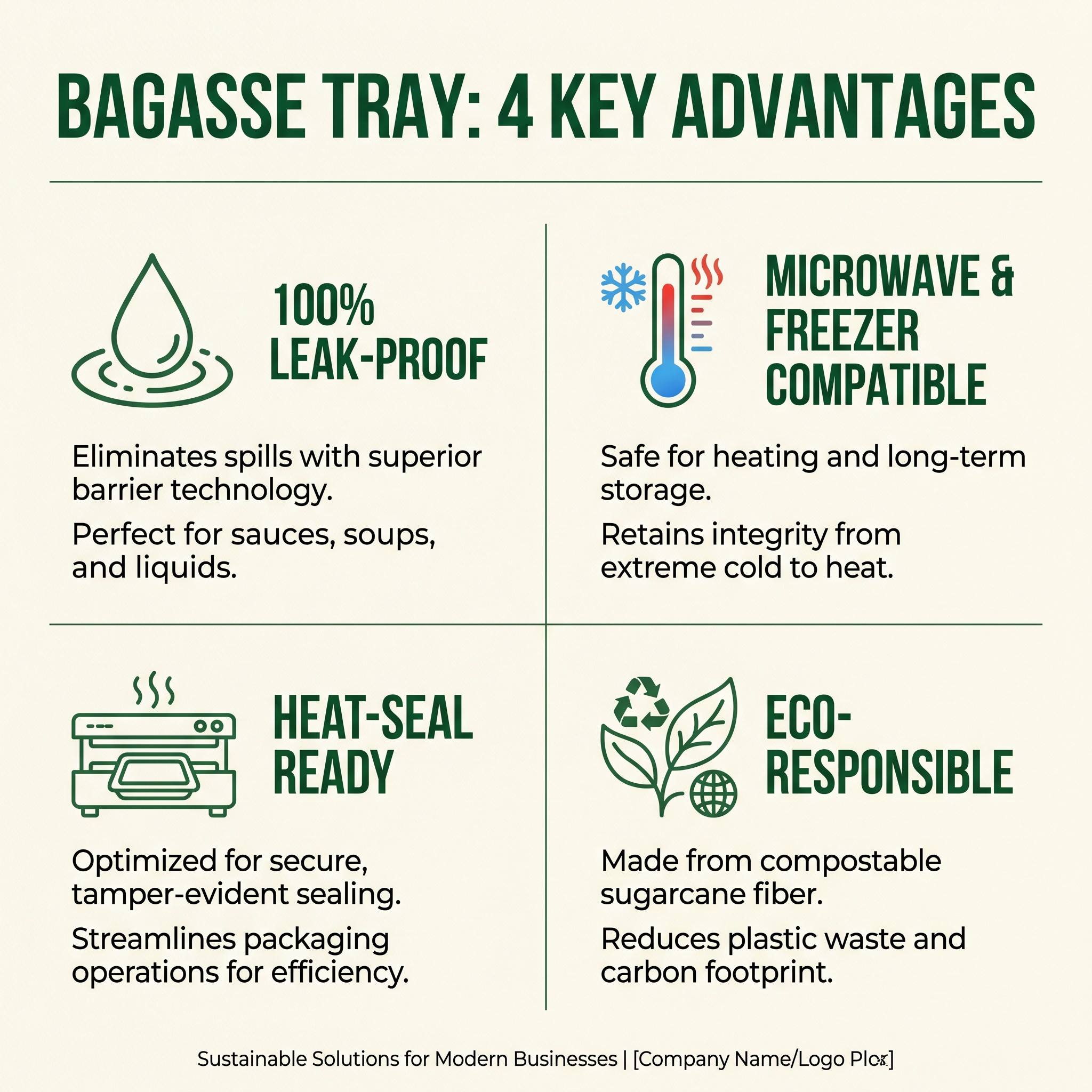 Bagasse Tray Model 4