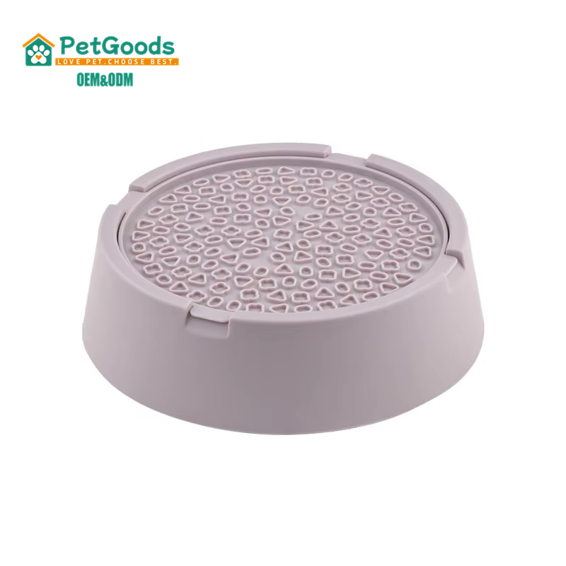 High Quality Anti-Choking Double-Decker Dog Bowl Automatic Pet Slow Food Feeder Rounded Silicone Design for Water Dry Plastic