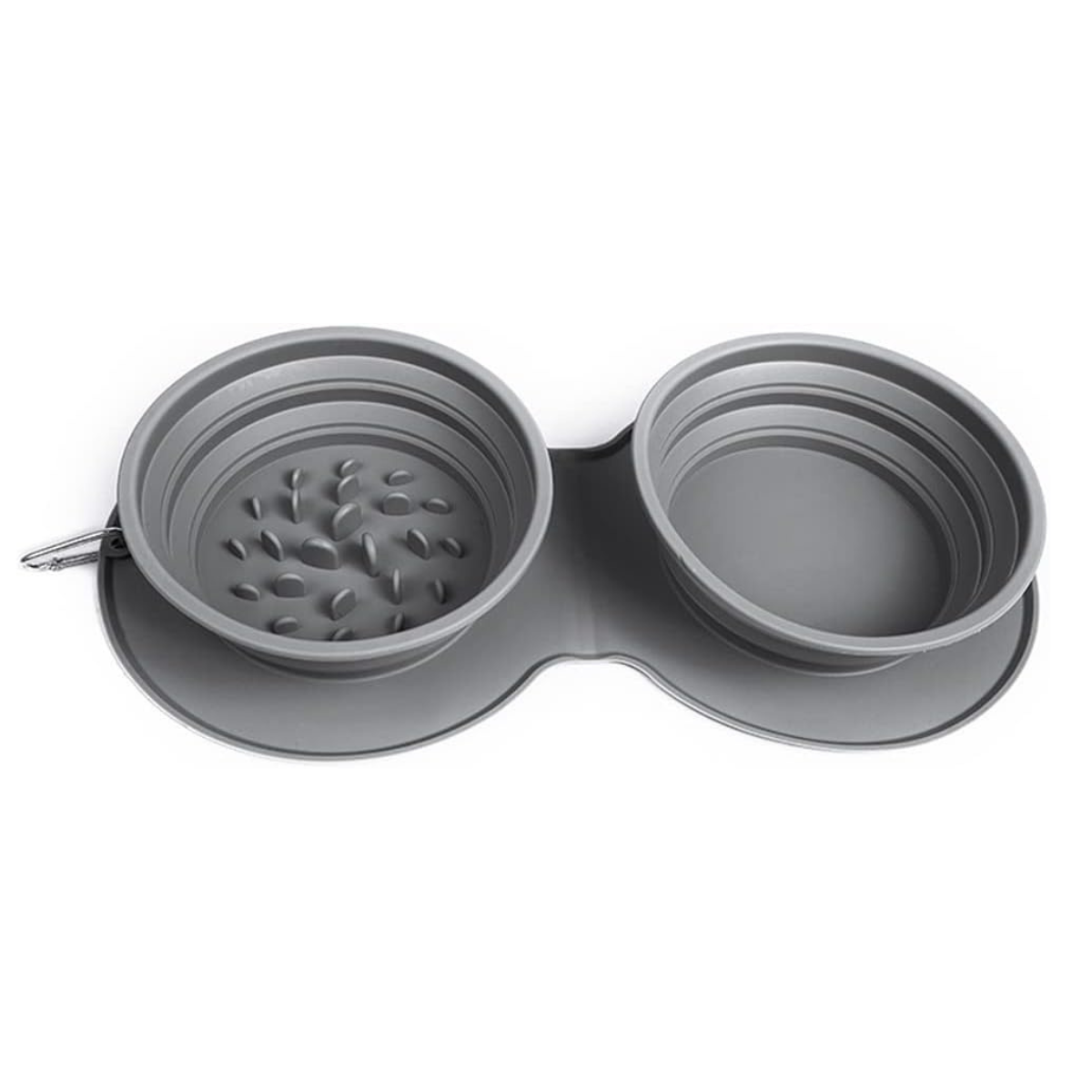 Factory Price Portable Anti-choking Collapsible 2 Combination Bowl Pet Dog Food Water Feeding Slow Feeder Travel Bowl
