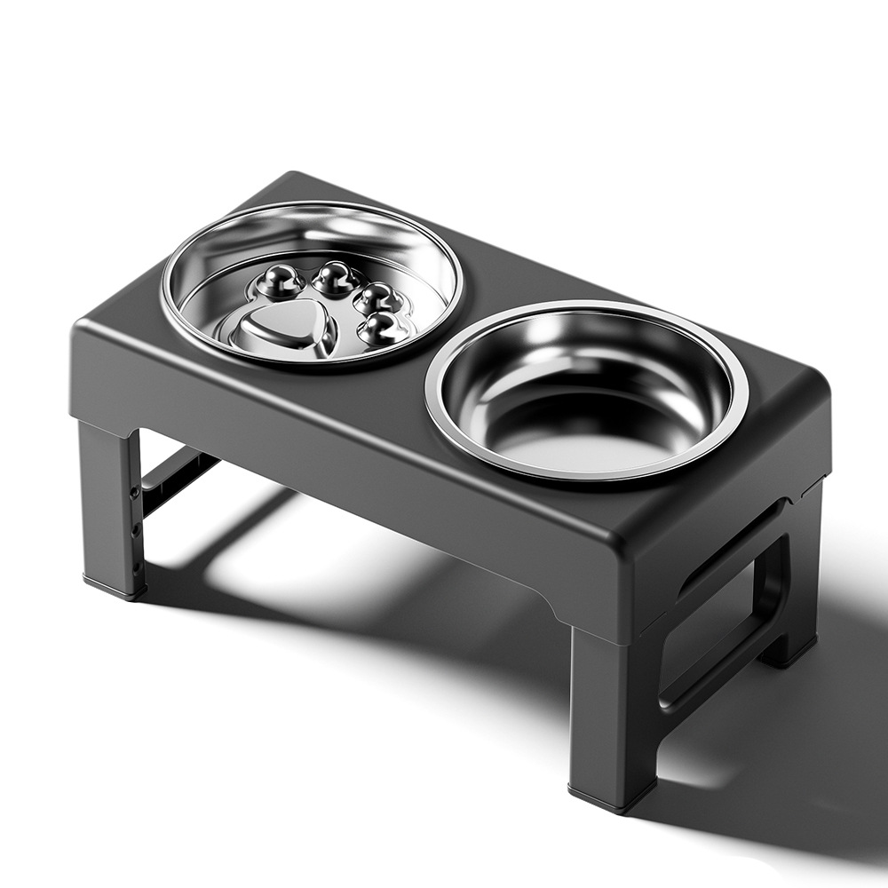 Cross-border Elevated Pet Feeder with Lift Function Slow-Feeding Adjustable ABS Bowl for Large Dogs Pet Feeding Station