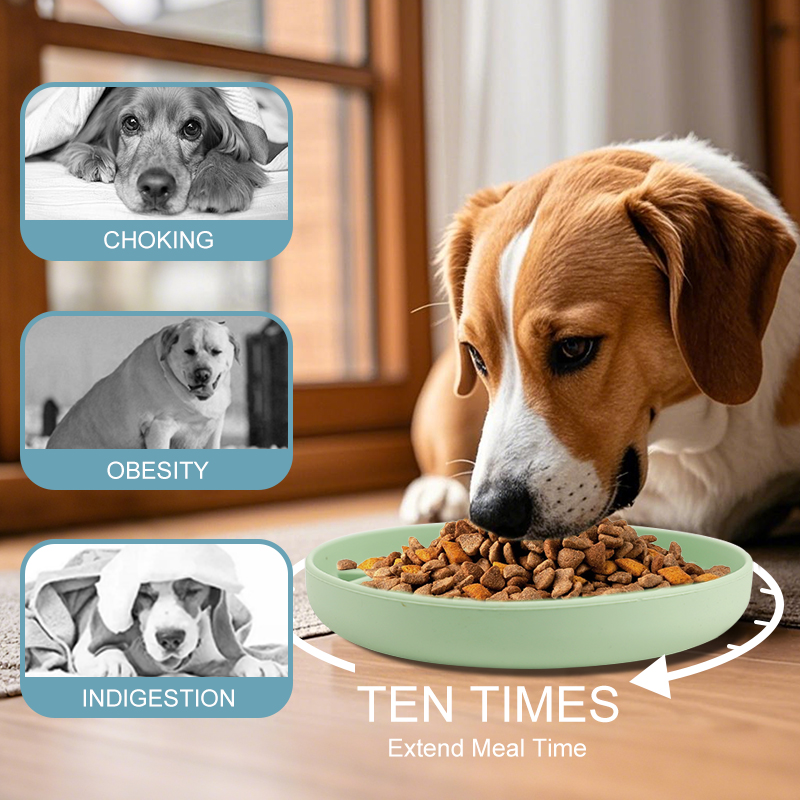 New Design Bpa Free Silicone Pet Bowl Slow Food Feeding Customized Portable Slow Feeder Dog Bowls