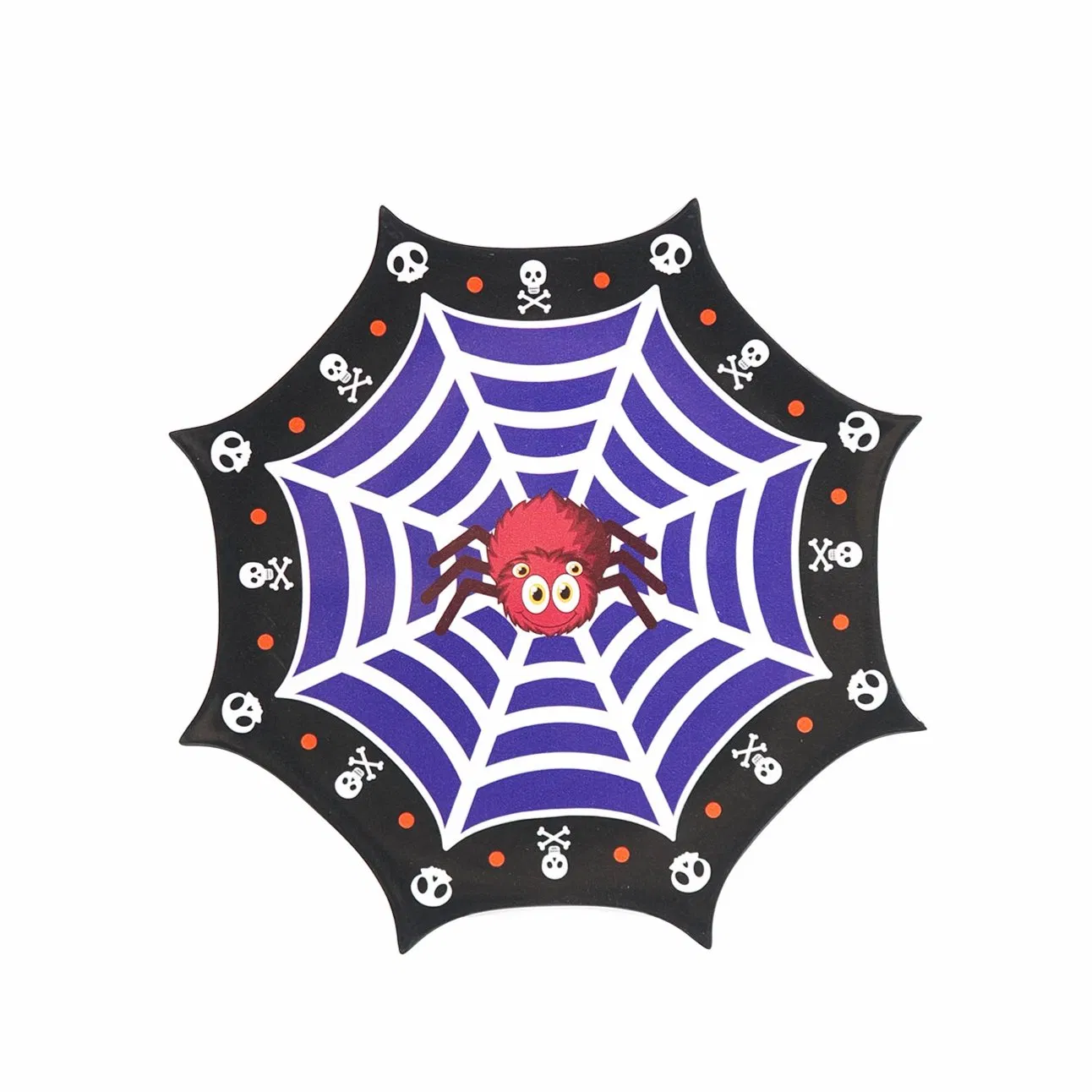 High Quality Melamine Tableware Plate Halloween Spider Web Pattern Dinner Dish