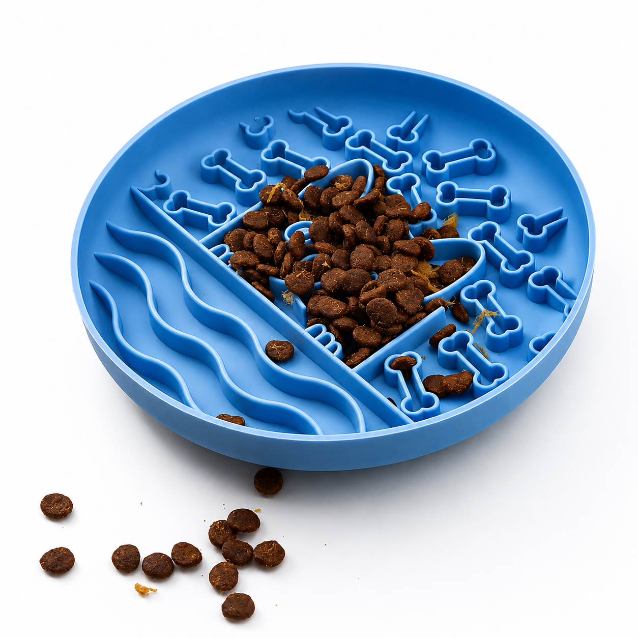 Cute Emblem Design Silicone Lick Mat Anti Choking Pet Slow Feeder Bowl Slow Feeding Dish for Dogs