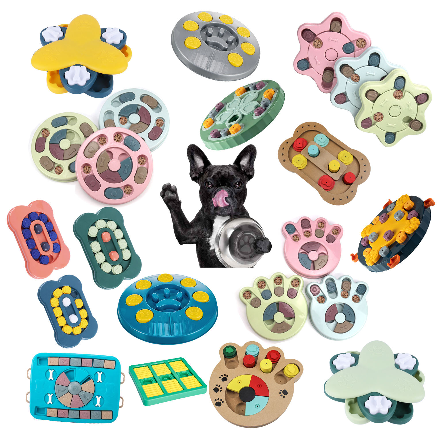 Advanced Sliding Maze Eco-Friendly Modern Dog Slow Feeder Interactive Food Puzzle Treat Toy Nail File Enrichment