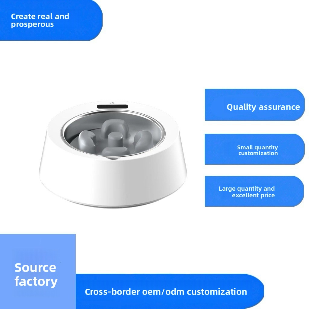 Cat &amp; Dog Portable Anti-Choking Slow Feeding Intelligent Solid Pattern Pet Weighing Feeder Bowl Anti-Overturning ABS Material