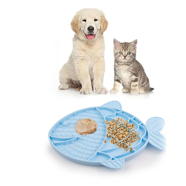 Dog Silicone Lick Mat Slow Feeder Bowl Non Slip Pet Feeding Bowl