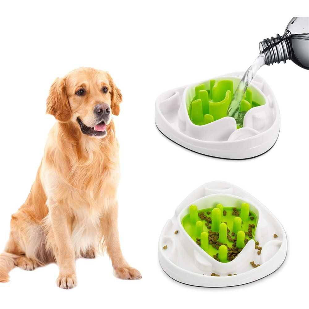 AFP Interactives Pet Dog Slow Feeder Food Maze Toy 2 Interchangeable Slow Feeding Mazes Treat Dispenser for Dogs Healthy Eating