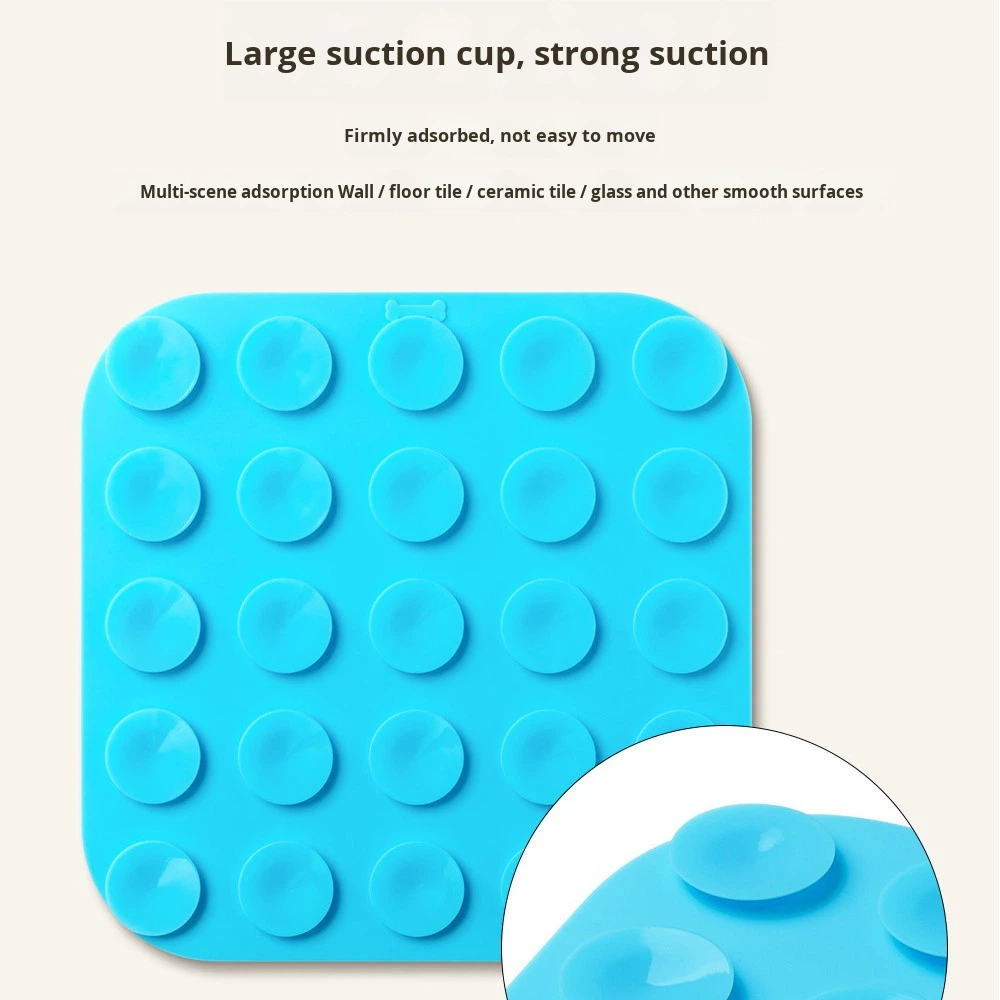 Pet Silicone Rectangle Licking Food Mat Slow Feeder with Large Suction Cup Non-Slip BPA Free Dishwasher &amp; Freezer Safe Cats Dogs
