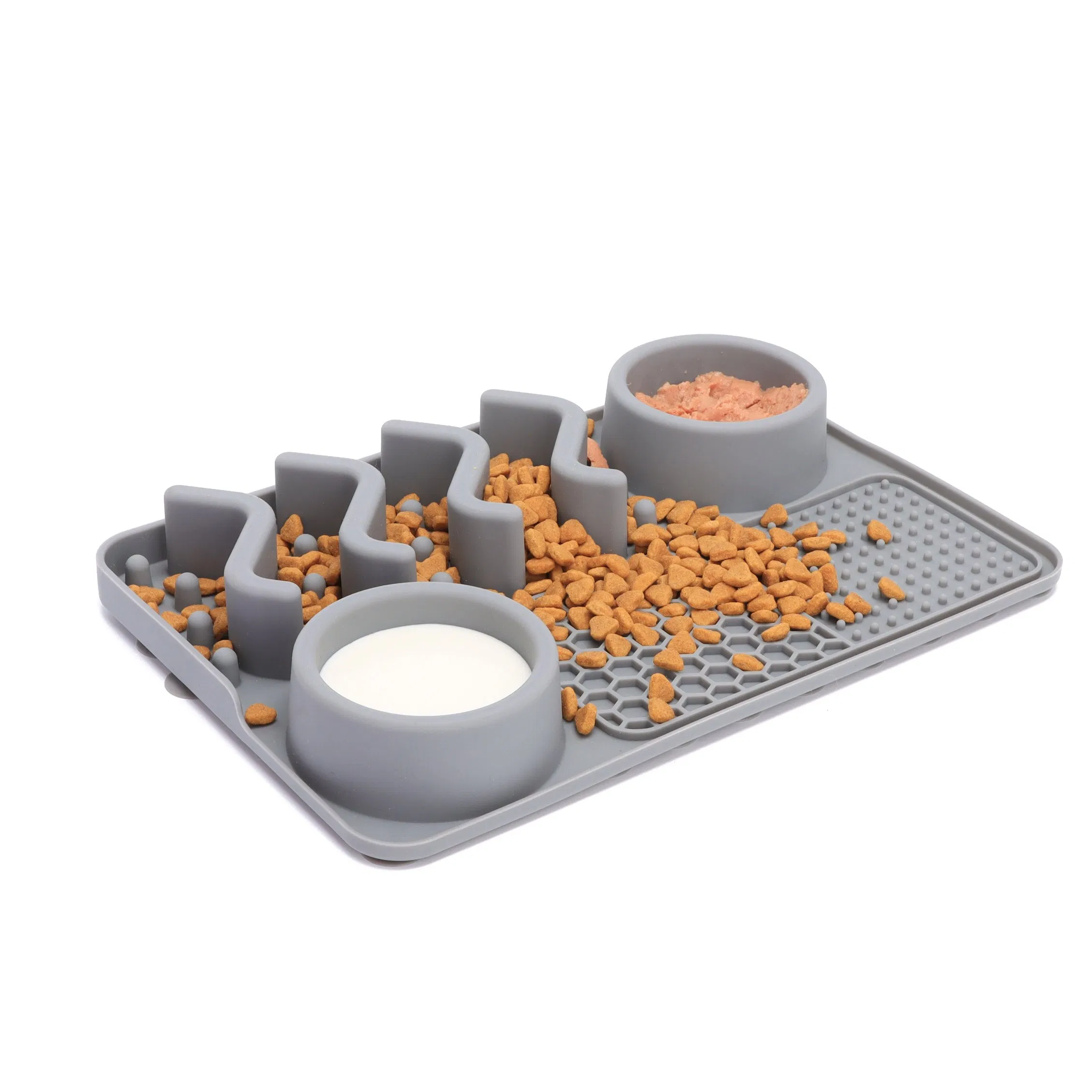 BPA-Free Food Grade Silicone Slow Feed Plate Pet Bowls &amp; Feeders for Dogs and Cats Easy Licking Animals Licking Plate
