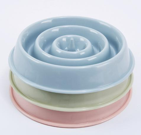 Hot Selling Food Grade Plastic Pet Cat Feeding Eating Feeders Non-Slip Slow Eat Bowl Luxury Design Slow Feeder Dog Bowl