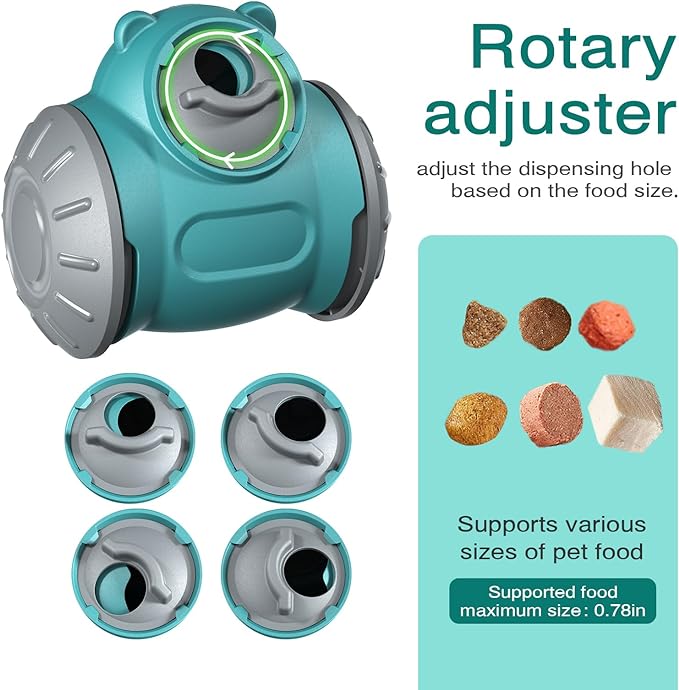 Puppy Toy Adjustable Food Dispensing Treat Dispenser Dogs Puzzle Feeder Slow Feeding for Aggressive Chewers Breed Pet Gift