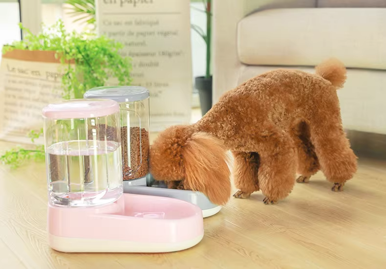 2026 New Design Elevated PP Cat Dog Food Bowl Raised Neck Protection Portable Stylish Pet Plate Bowl with Stand Base