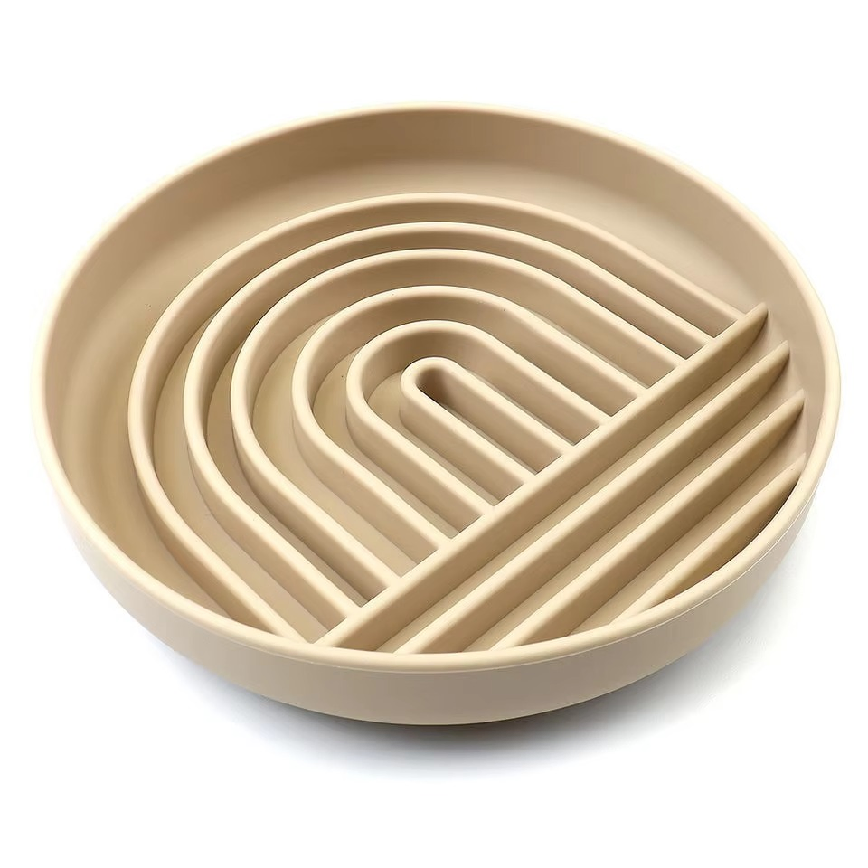 Silicone Pet Feeding Bowl with Licking Tray for Dogs' Slow Eating
