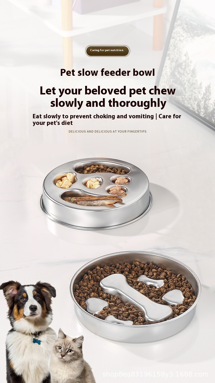 Pet food slow bowl design 1