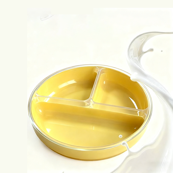 New Material Kids Feeding Set Liquid Silicone Suction Divided Plates Eco Friendly Bpa Free Baby Plate Silicone Plates