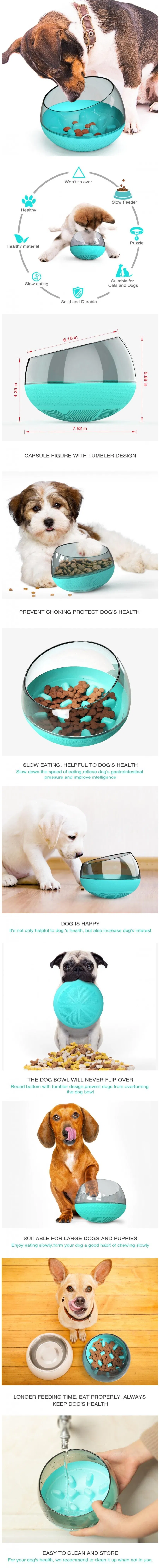 Amazon Pet Supplies Manufacturer Food Bowl Slow-Eating Dog Tableware Untoppable Slow-Eating Dog Bowl
