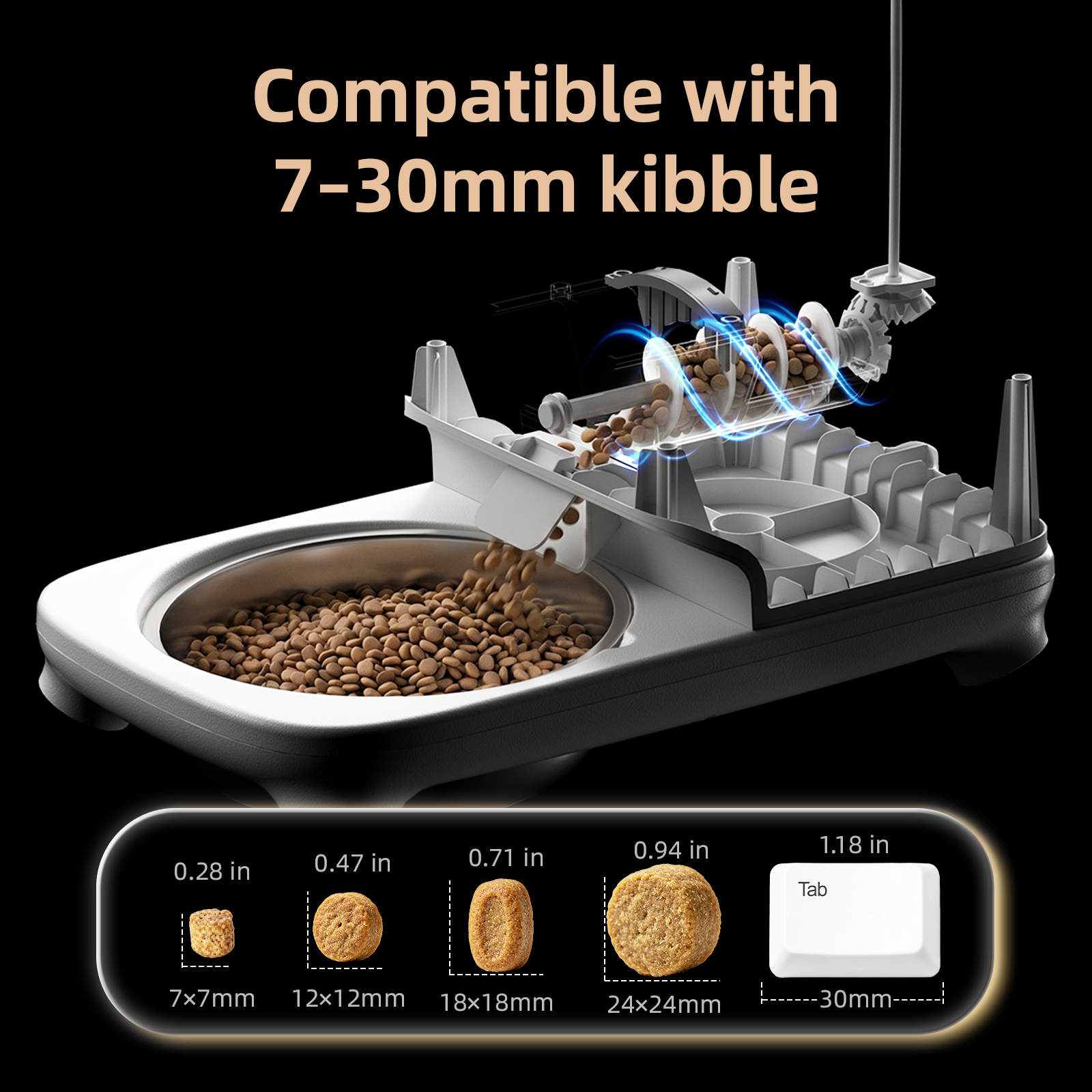 Petwant Automatic Modern Solid Dog Feeder For Medium 22L Large Dogs With Large Capacity Pet Food Dispenser Pet Food Bowl