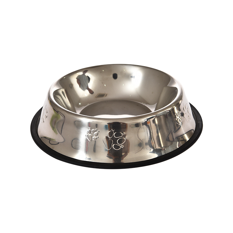 Non Skid Non Spill Pet Feeder Stand Stainless Steel Dog Food Bowl Metal Pet Food Bowl