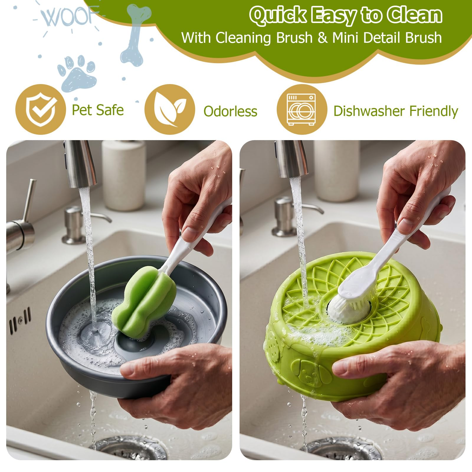 Dog Slow Feeder Lick Bowl With Rolling Ball Comedero Para Mascotas Silicone Dog Liquid Lick Bowl Non-Slip Lick Bowl For Anxiety