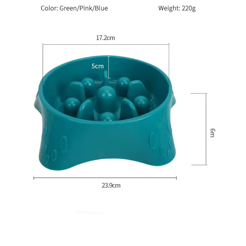 Puzzle Dog Food Bowls Anti-Slip Interactive Dog Feeding Bowls Slow Down Eating Bowl