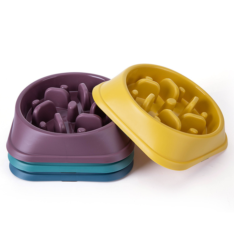 Dog &amp; Cat PP Material Slow Feeder Bowl Non-Slip Anti-Choking for Small &amp; Medium Pets