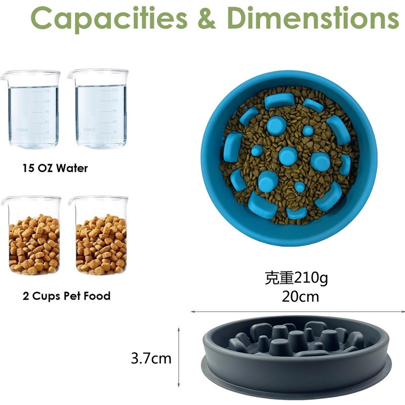Hot Selling Portable Leak-Proof Anti-Choking Puzzle Dog Slow Feeder Bowl with Interactive Design to Slow Down Eating
