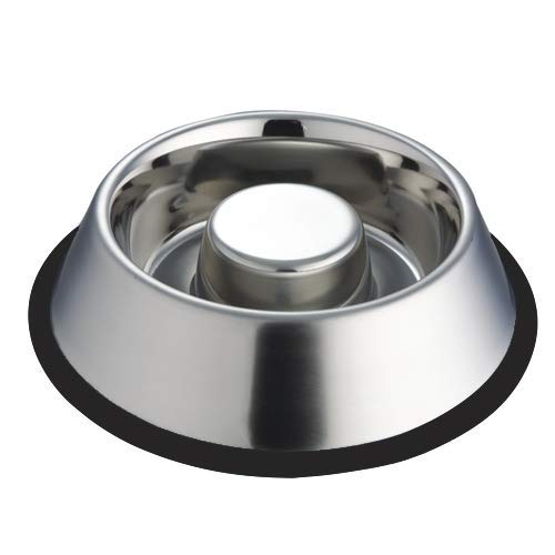 2025 Wholesale Stainless Steel Slow Feeder Dog Pet Bowl Non-Slip Ring Portable Eco-Friendly for Small Animals Serving Water/Food