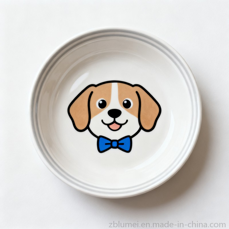 Ceramic Stoneware Pet Dog Cat Food and Water Feeding Drinking Bowls Dishes