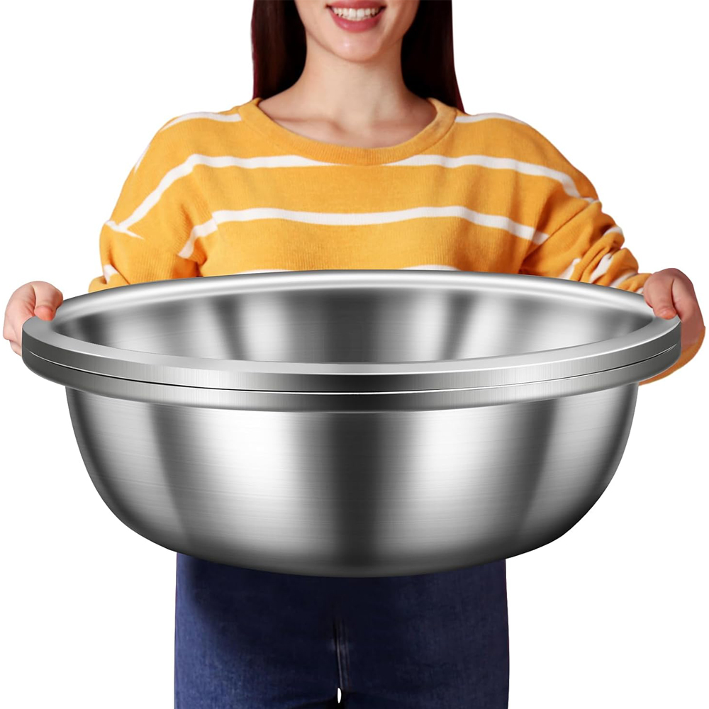 45cm 50cm 55cm 60cm 70cm 80cm Restaurant Washing Deep Large Metal Basin Bowl Stainless Steel Mixing Bowl Set