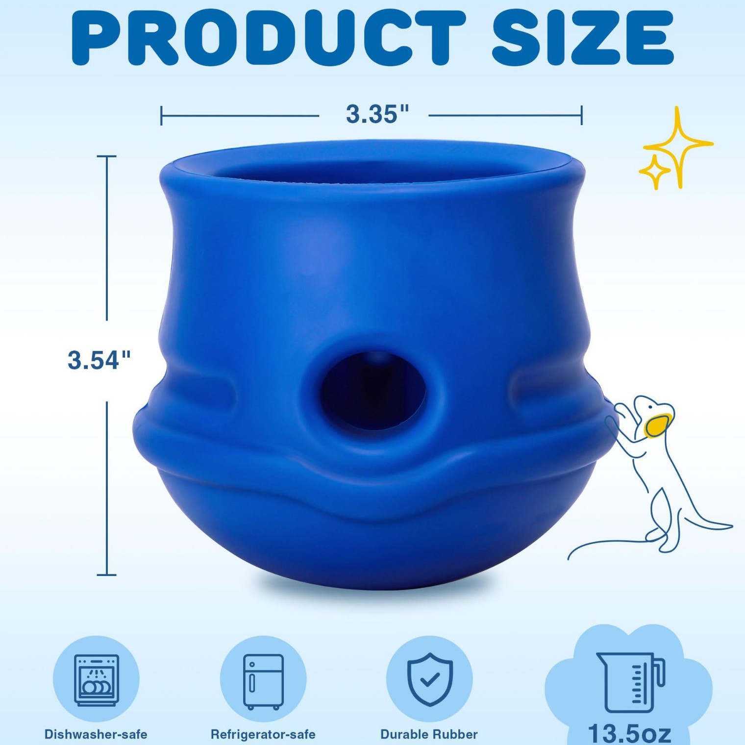 Enrichment Dog Puzzle Feeder Swinging Dishwasher Safe Interactive Toy Indestructible Slow Feeder for Aggressive Chewers