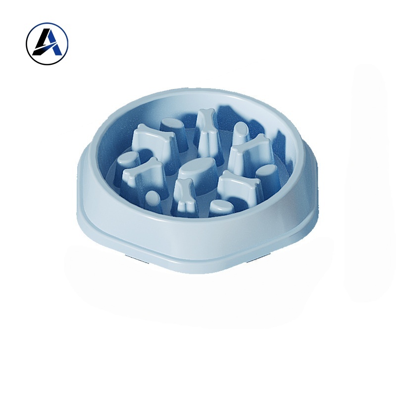 Bone Type Dog Slow Food Bowl Licking Bowl Anti-tip Anti-slip Anti-choking 2 in 1 Pet cat Feeder Bowl
