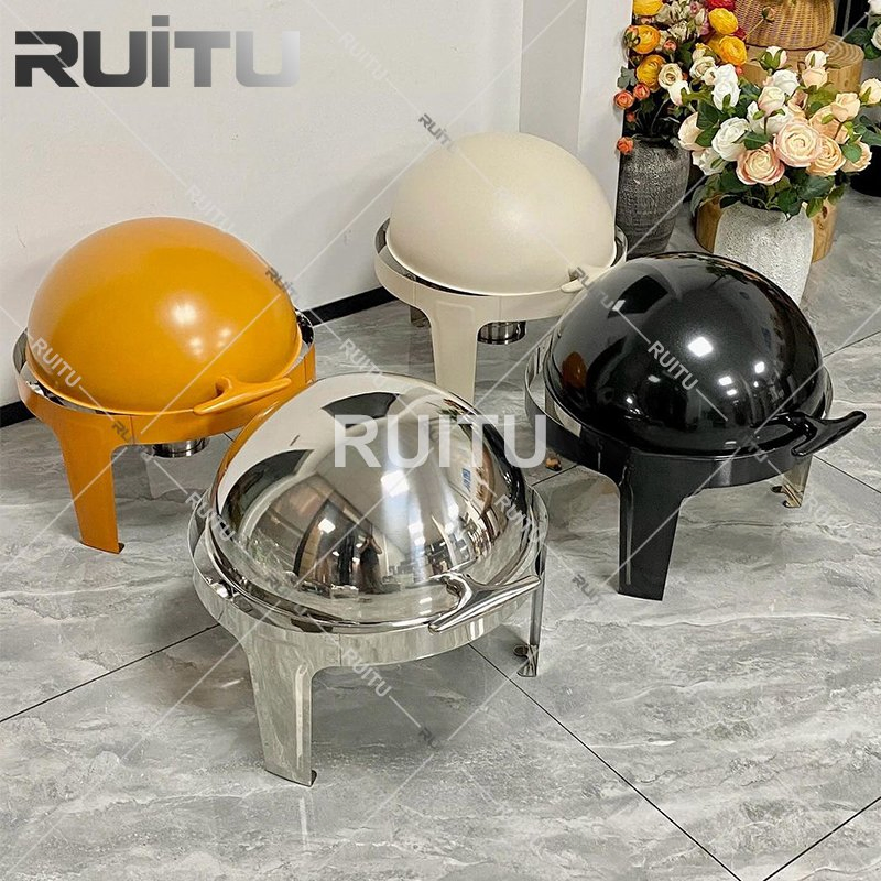 Top Selling Rectangle Stainless Steel Hotel Wedding Catering Marble Pattern White Buffet Chafing Dish Buffet Set Restaurant Party Food Warmer Chaffing Dishes