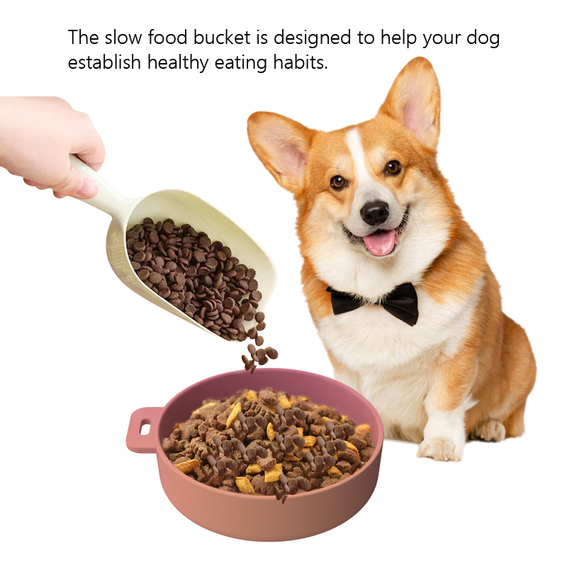 PAISEN Stylish Silicone Anti-Spill Food and Water Bowl for Cats and Dogs Pet Fun Slow Feeding Anti-Slip Lick Feeding