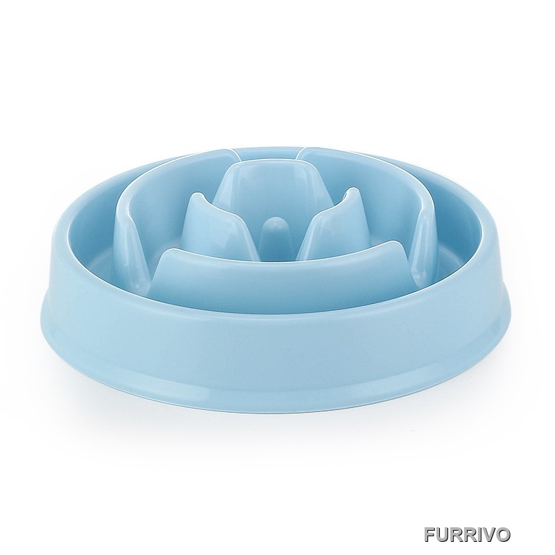 Furrivo Eco-Friendly Solid Anti-Choking Slow Feeder Dog Bowl Maze Puzzle Pet Food Bowl for Dogs Cats Anti-Gulping Bloat