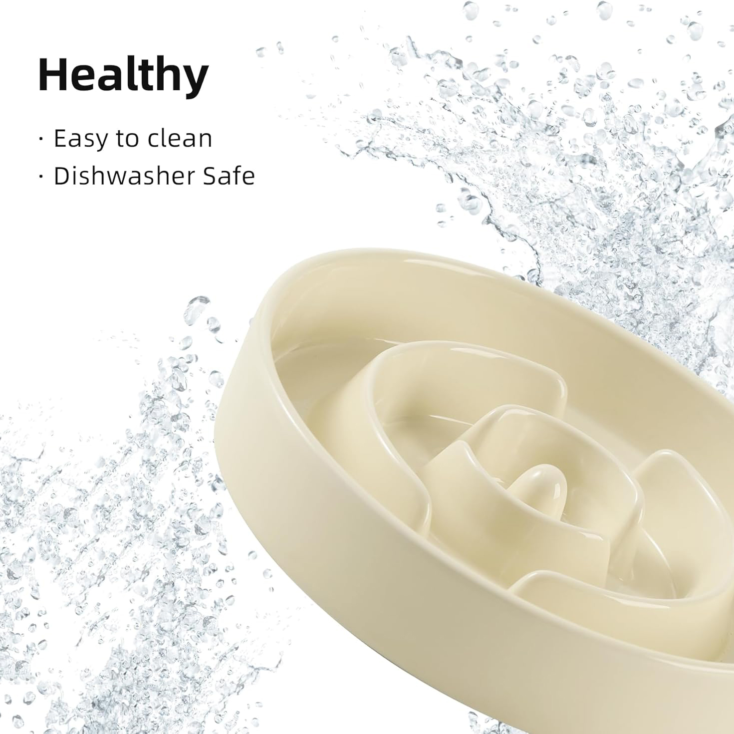 Slow Feeder Dog Bowl for Medium and Large Breed, Puzzle Dog Food Dish, Anti-Gulping, Pet Slow Feeder, Stop Bloat
