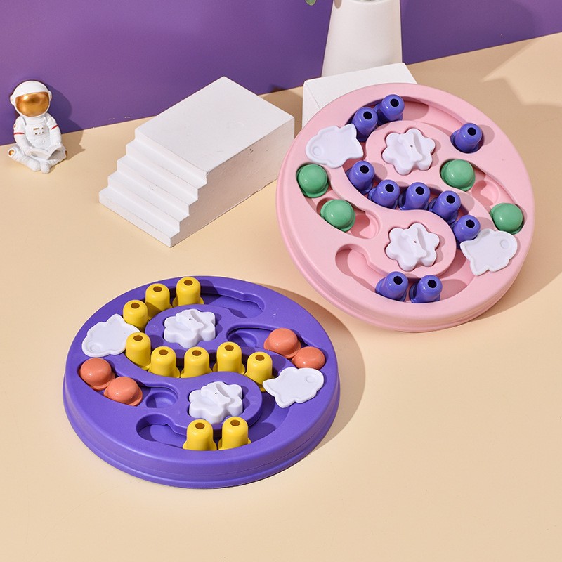 Wholesale Interactive Plastic Dog Cat Training Puzzle Intelligence Toy Slow Puzzle Feeder Bowl Game Toy