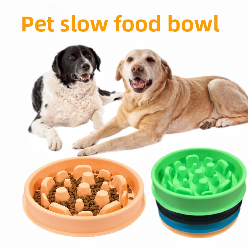 Manufacturer Direct Supply Silicone Pet Slow Feeder Bowl Sky Blue/Dark Gray/Peach Pink Prevents Choking Vomiting