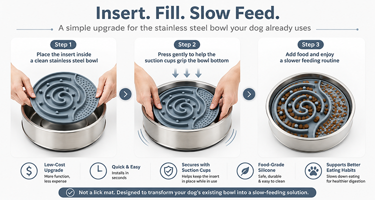 Slow feeder insert feature 4
