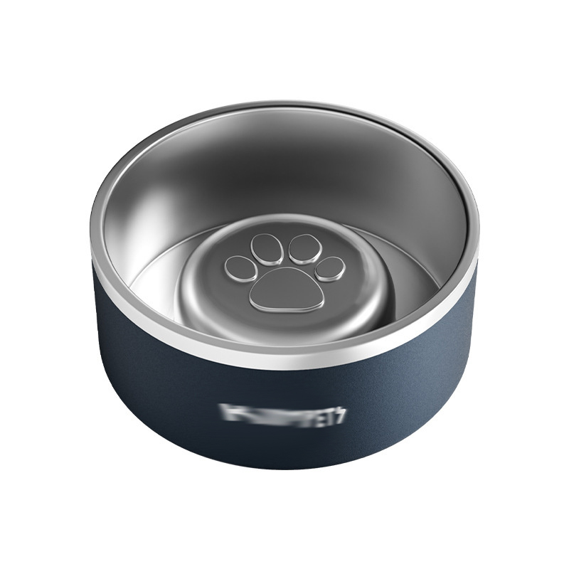 304 Stainless Steel Dog Bowl Pet Slow Feeding Bowl Anti-Slip Bottom Large Capacity Dog Food Water Bowl Dish for Medium Large Dog